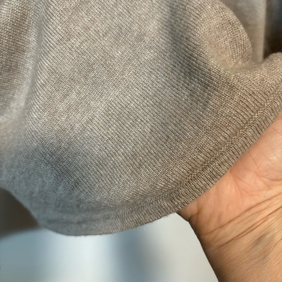 Madewell Ashbury Mock Neck Lightweight Tan Wool Alpaca Blend Sweater NWT - Picture 8 of 10